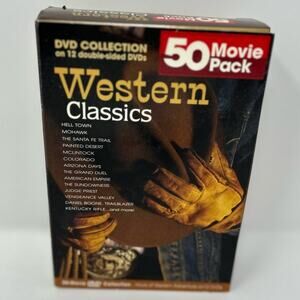 Western Classics 50 Movie Pack DVD Collection 12 Double-sided DVD's‎